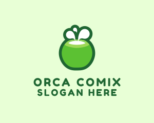 Juice Extract - Green Coconut Milk logo design