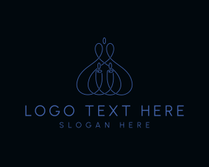 Religion - Minimalist Monoline Candle logo design