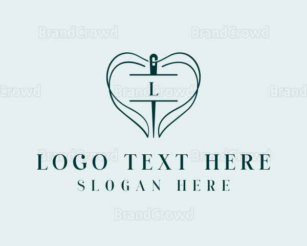 Thread Needle Sewing Logo