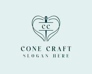 Thread Needle Sewing logo design