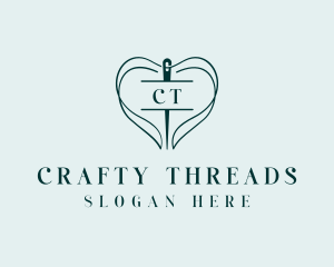 Thread Needle Sewing logo design