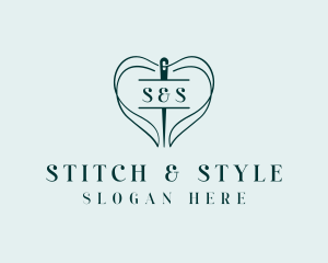 Thread Needle Sewing logo design