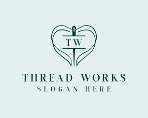 Thread Needle Sewing logo design