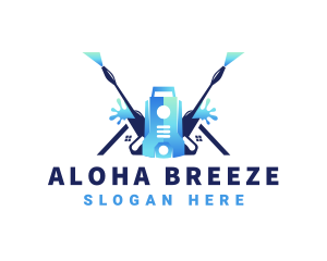 Pressure Washer Equipment Cleaning logo design