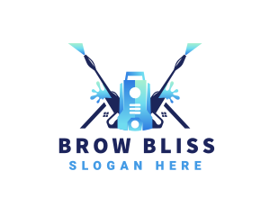 Pressure Washer Equipment Cleaning logo design