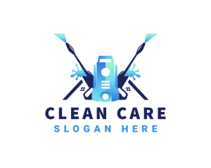 Pressure Washer Equipment Cleaning logo design