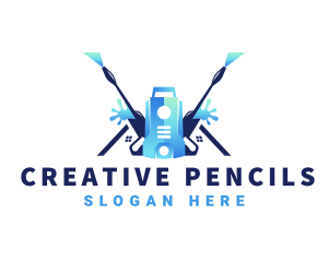 Pressure Washer Equipment Cleaning logo design