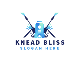 Pressure Washer Equipment Cleaning logo design