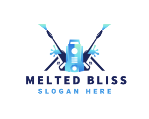 Pressure Washer Equipment Cleaning logo design