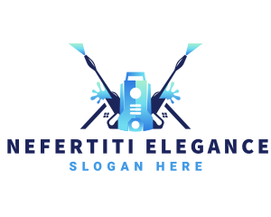 Pressure Washer Equipment Cleaning logo design