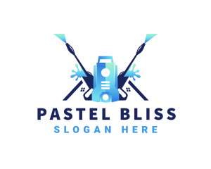 Pressure Washer Equipment Cleaning logo design