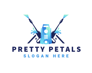 Pressure Washer Equipment Cleaning logo design