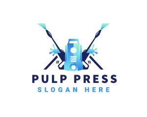 Pressure Washer Equipment Cleaning logo design