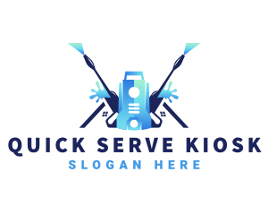 Pressure Washer Equipment Cleaning logo design