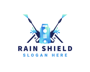 Pressure Washer Equipment Cleaning logo design