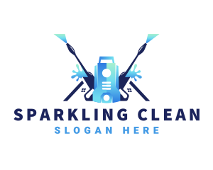 Cleaning - Pressure Washer Equipment Cleaning logo design