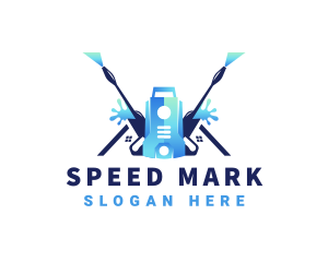 Pressure Washer Equipment Cleaning logo design