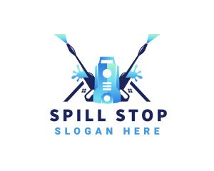 Pressure Washer Equipment Cleaning logo design