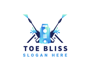 Pressure Washer Equipment Cleaning logo design