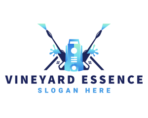 Pressure Washer Equipment Cleaning logo design