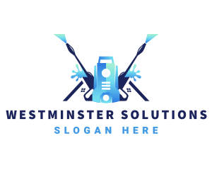 Pressure Washer Equipment Cleaning logo design