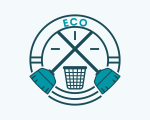 Housekeeping Cleaning Broom  Logo