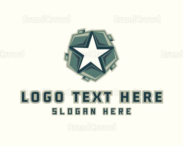 Star Military Shield Logo