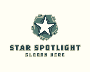 Star Military Shield logo design