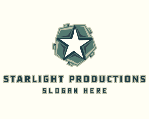 Showbiz - Star Military Shield logo design
