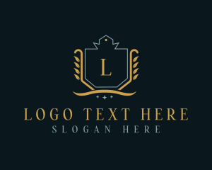 Luxury - Luxury Monarch Shield logo design