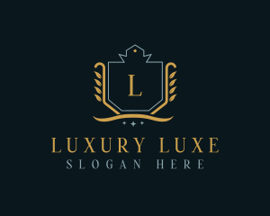 Luxury Monarch Shield logo design