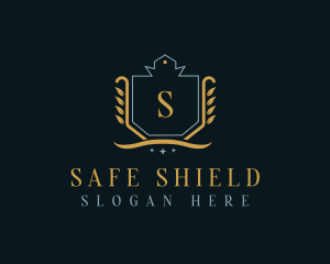 Luxury Monarch Shield logo design