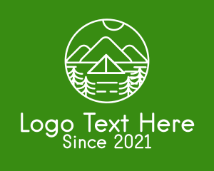 Mountaineering - Outdoor Mountain Camp logo design