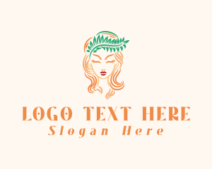 Tiara - Beautiful Nature Woman logo design