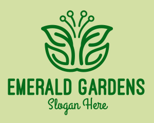 Garden Seedling Leaves  logo design