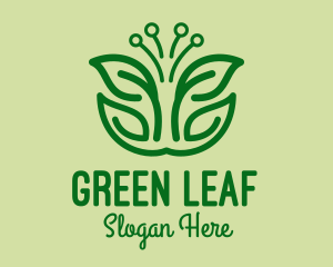 Garden Seedling Leaves  logo design