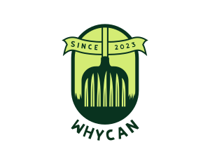 Landscaper - Rake Grass Backyard logo design