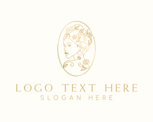 Dermatology - Turban Floral Woman logo design