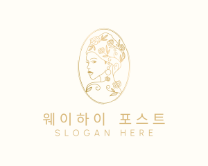 Turban Floral Woman logo design