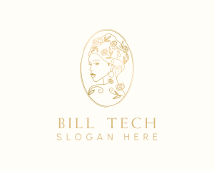 Turban Floral Woman logo design