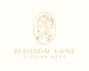Floral - Turban Floral Woman logo design
