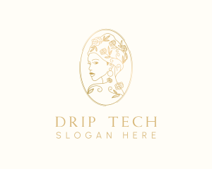 Turban Floral Woman logo design