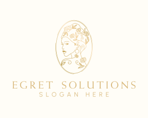 Turban Floral Woman logo design