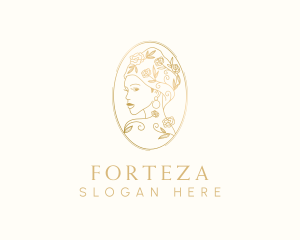 Turban Floral Woman logo design