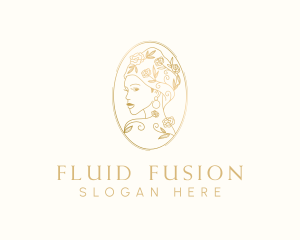 Turban Floral Woman logo design