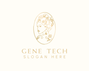 Turban Floral Woman logo design