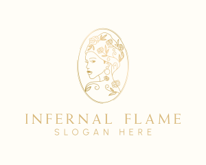 Turban Floral Woman logo design