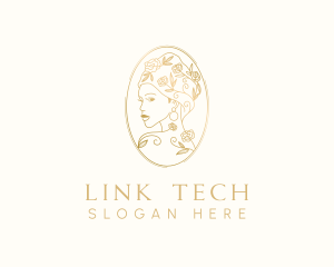 Turban Floral Woman logo design