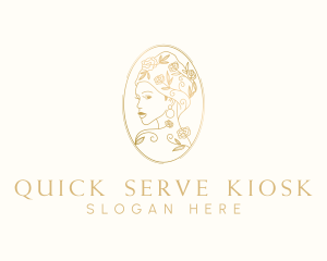 Turban Floral Woman logo design