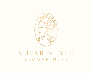 Turban Floral Woman logo design